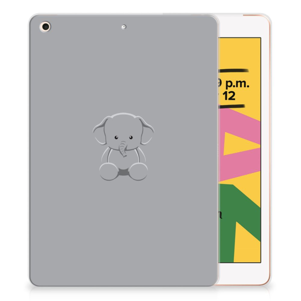 Apple iPad 10.2 | iPad 10.2 (2020) | 10.2 (2021) Tablet Back Cover Grijs Baby Olifant