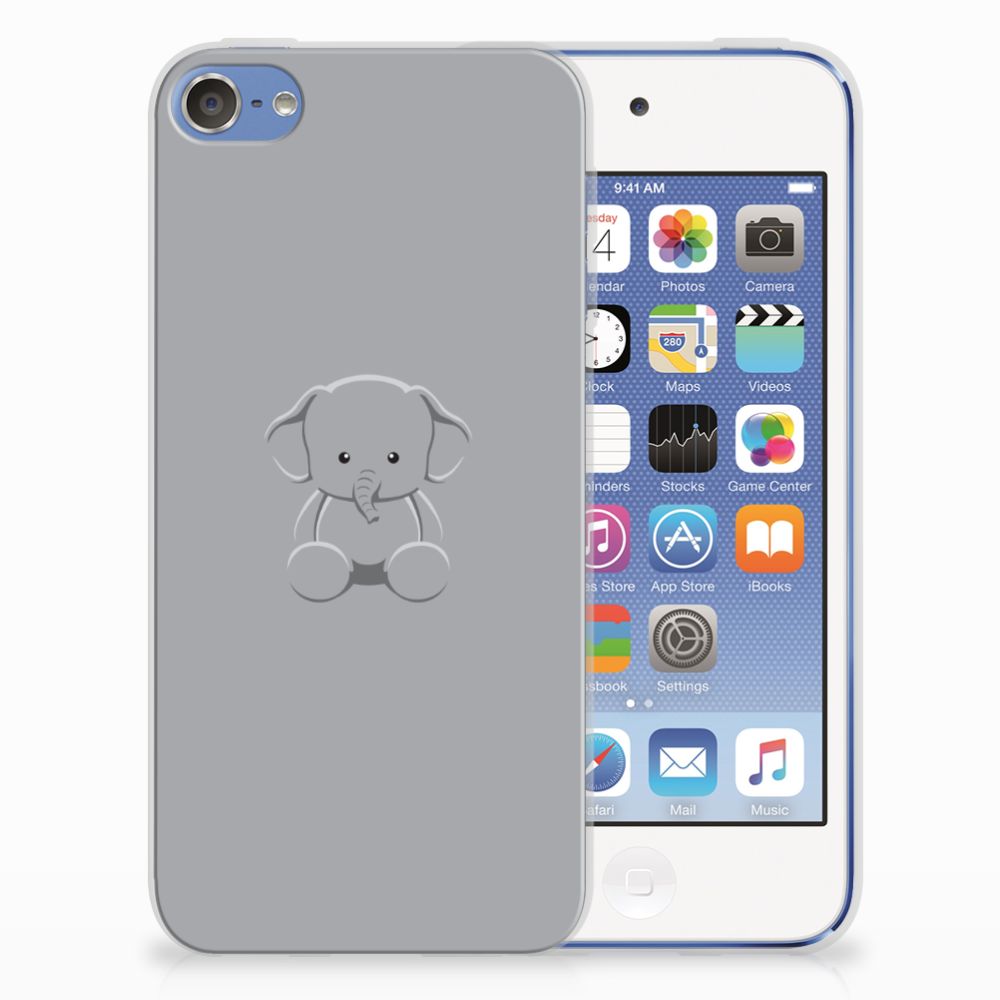 Apple iPod Touch 5 | 6 Telefoonhoesje met Naam Grijs Baby Olifant