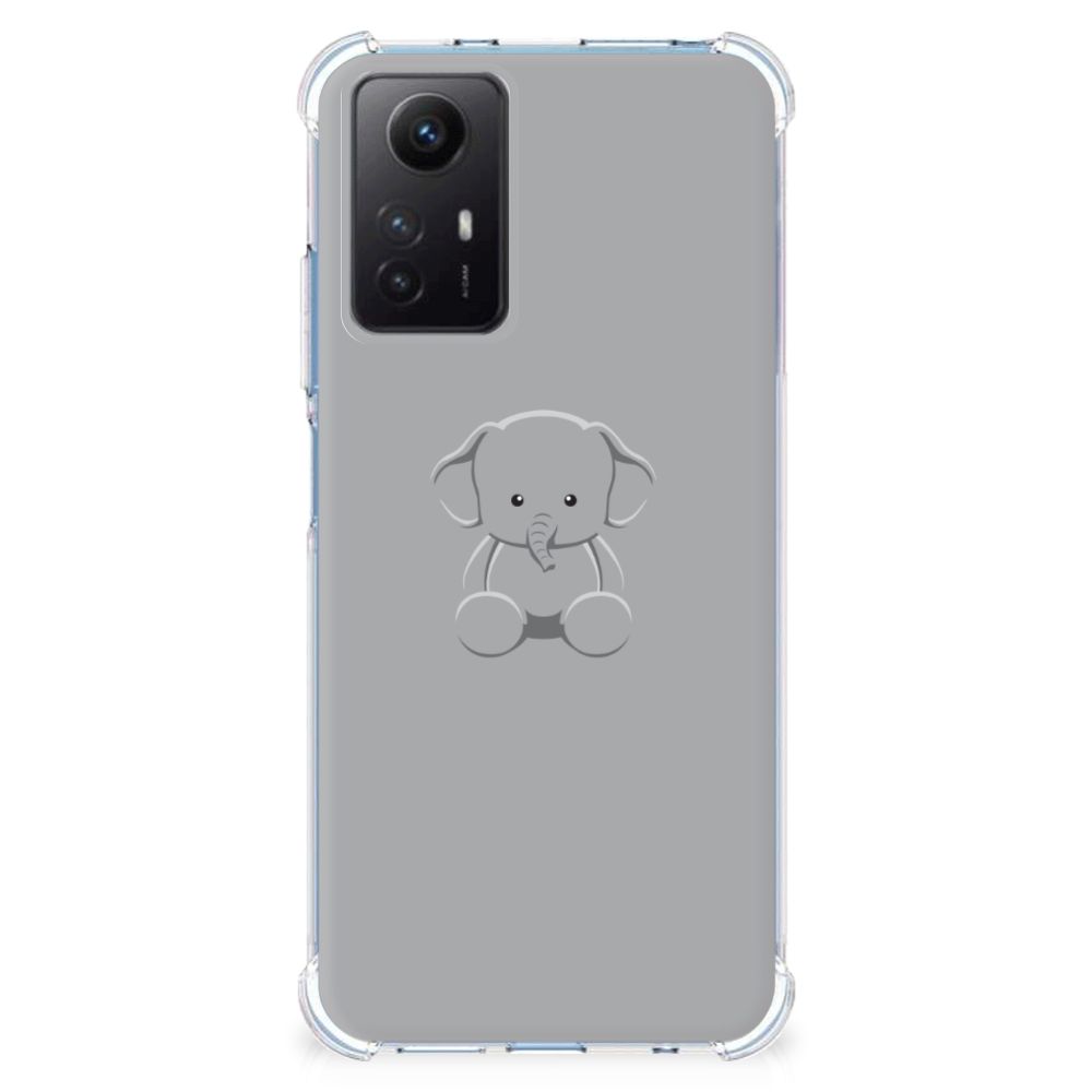 Xiaomi Redmi Note 12s Stevig Bumper Hoesje Grijs Baby Olifant