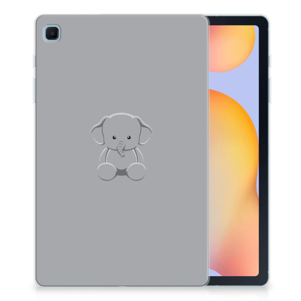 Samsung Galaxy Tab S6 Lite Tablet Back Cover Grijs Baby Olifant