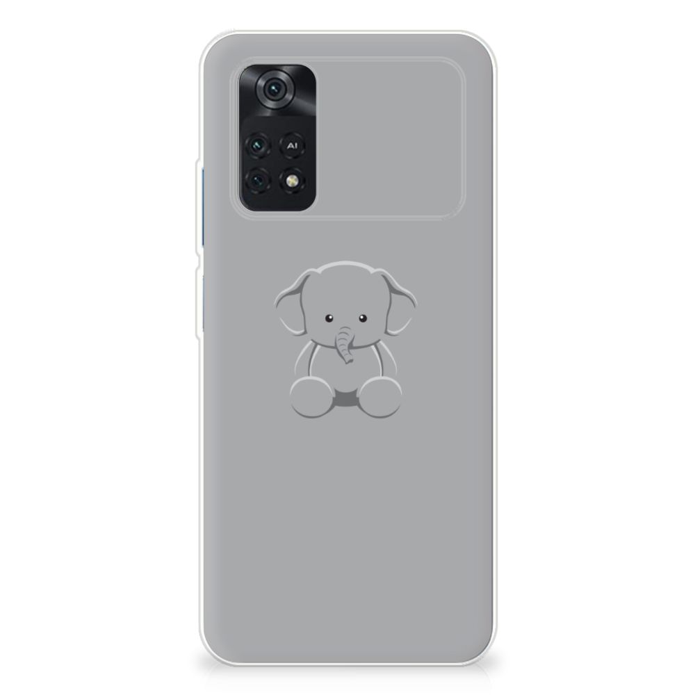 Xiaomi Poco M4 Pro 4G Telefoonhoesje met Naam Grijs Baby Olifant