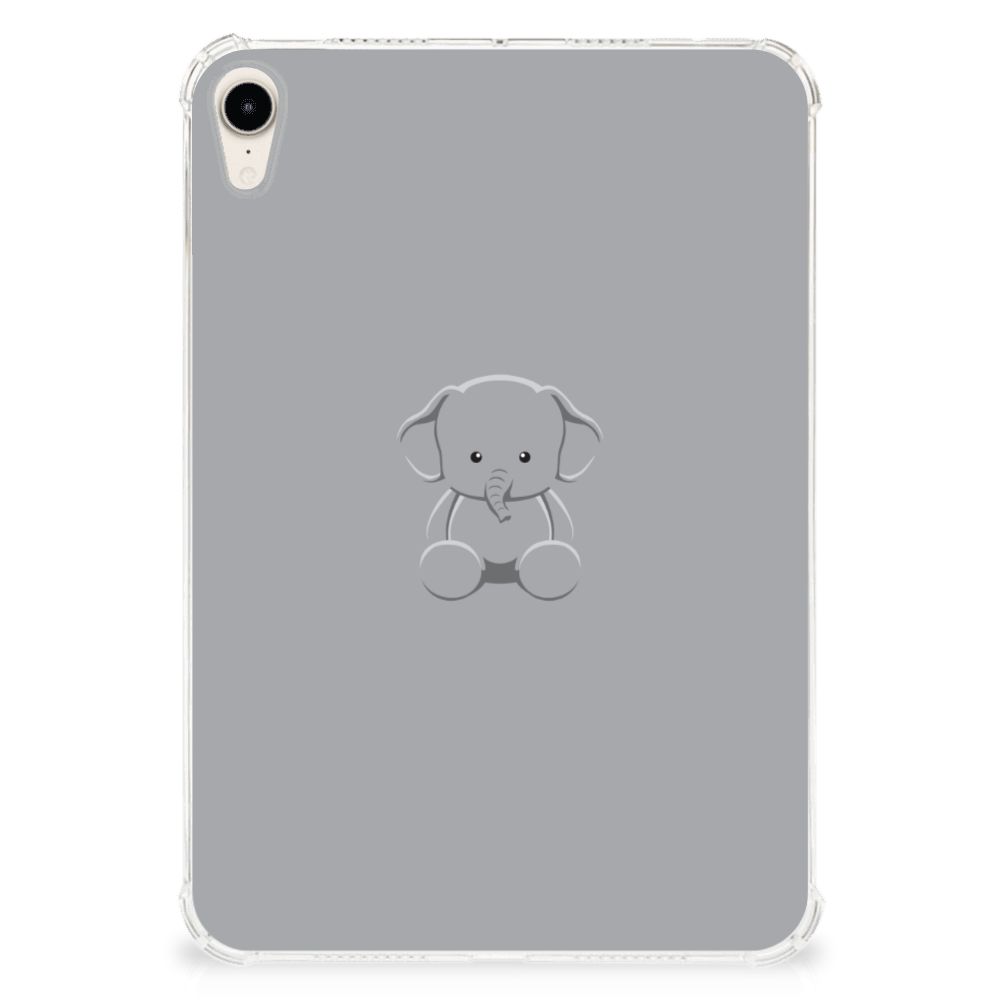 Apple iPad mini 6 (2021) Tablet Back Cover Grijs Baby Olifant