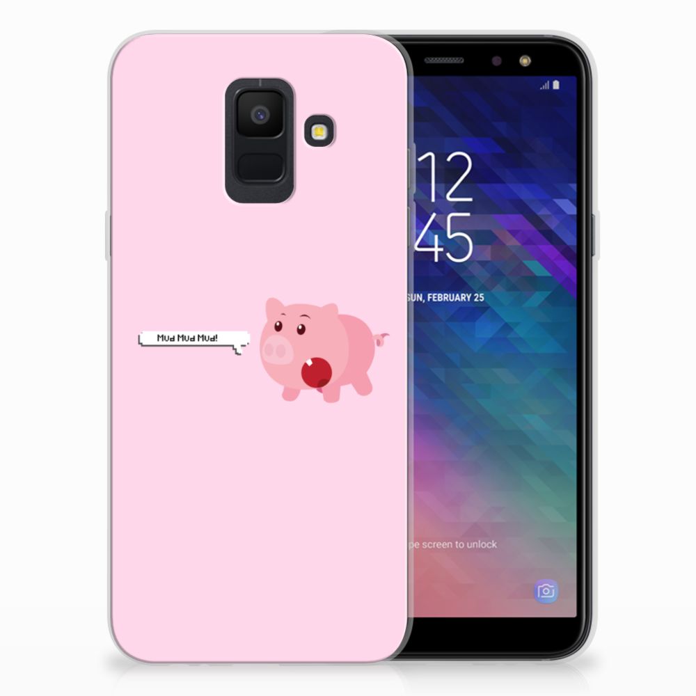 Samsung Galaxy A6 (2018) Telefoonhoesje met Naam Pig Mud