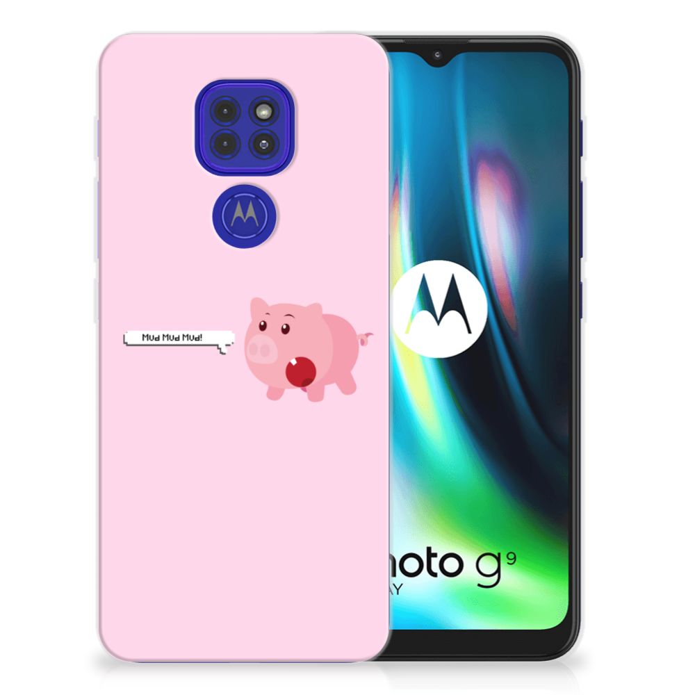 Motorola Moto G9 Play | E7 Plus Telefoonhoesje met Naam Pig Mud