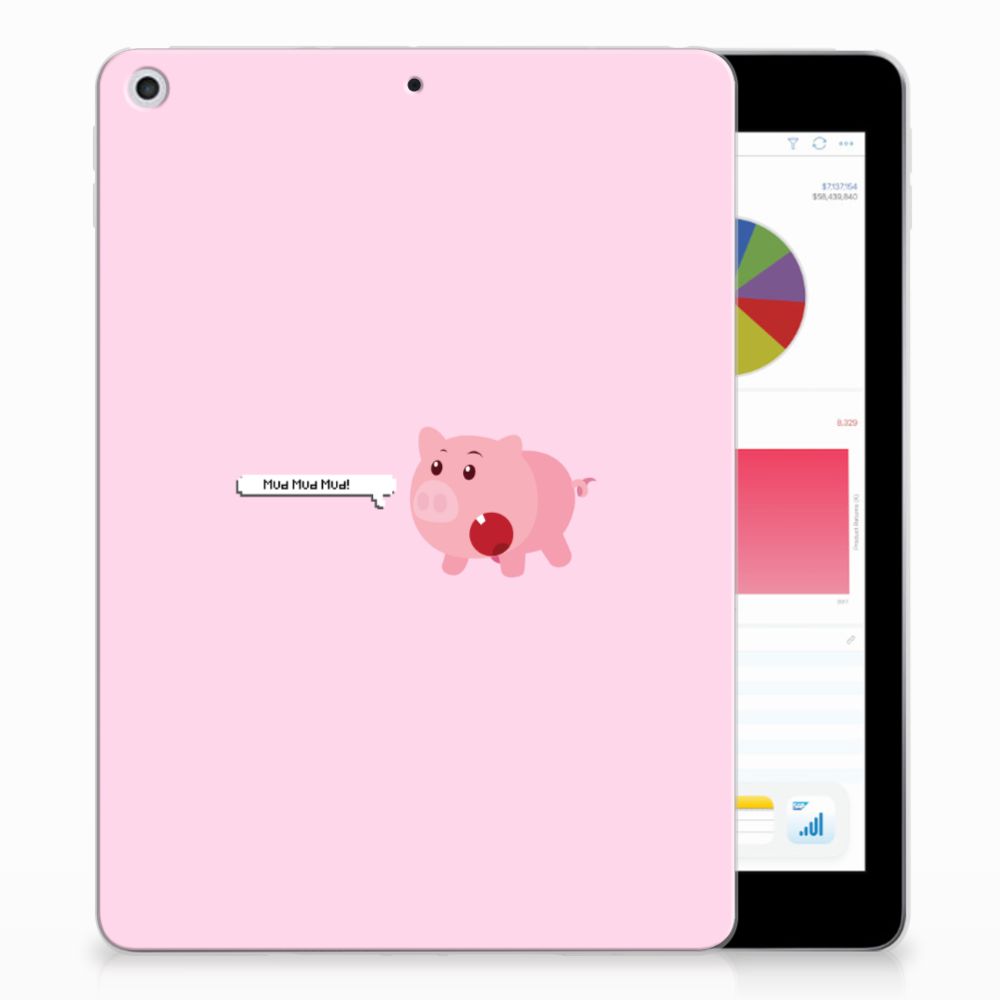 Apple iPad 9.7 2018 | 2017 Uniek Tablethoesje Pig Mud