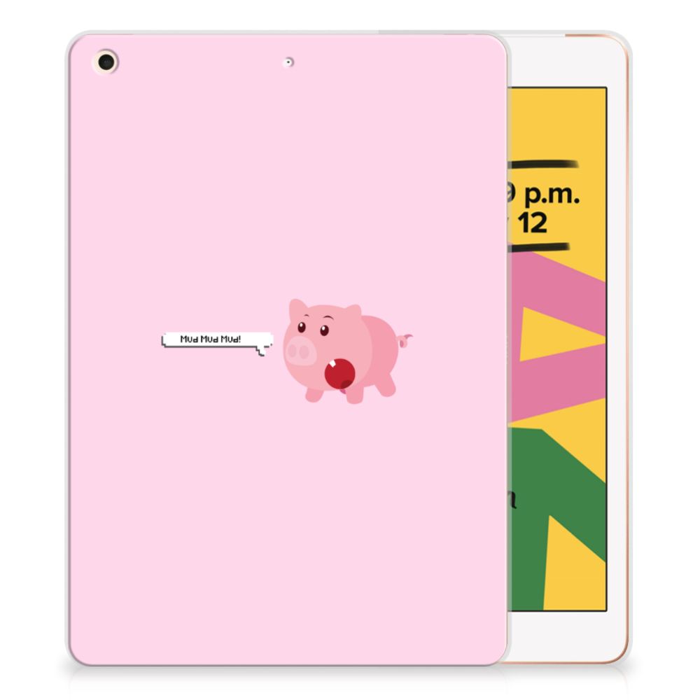 Apple iPad 10.2 | iPad 10.2 (2020) | 10.2 (2021) Tablet Back Cover Pig Mud