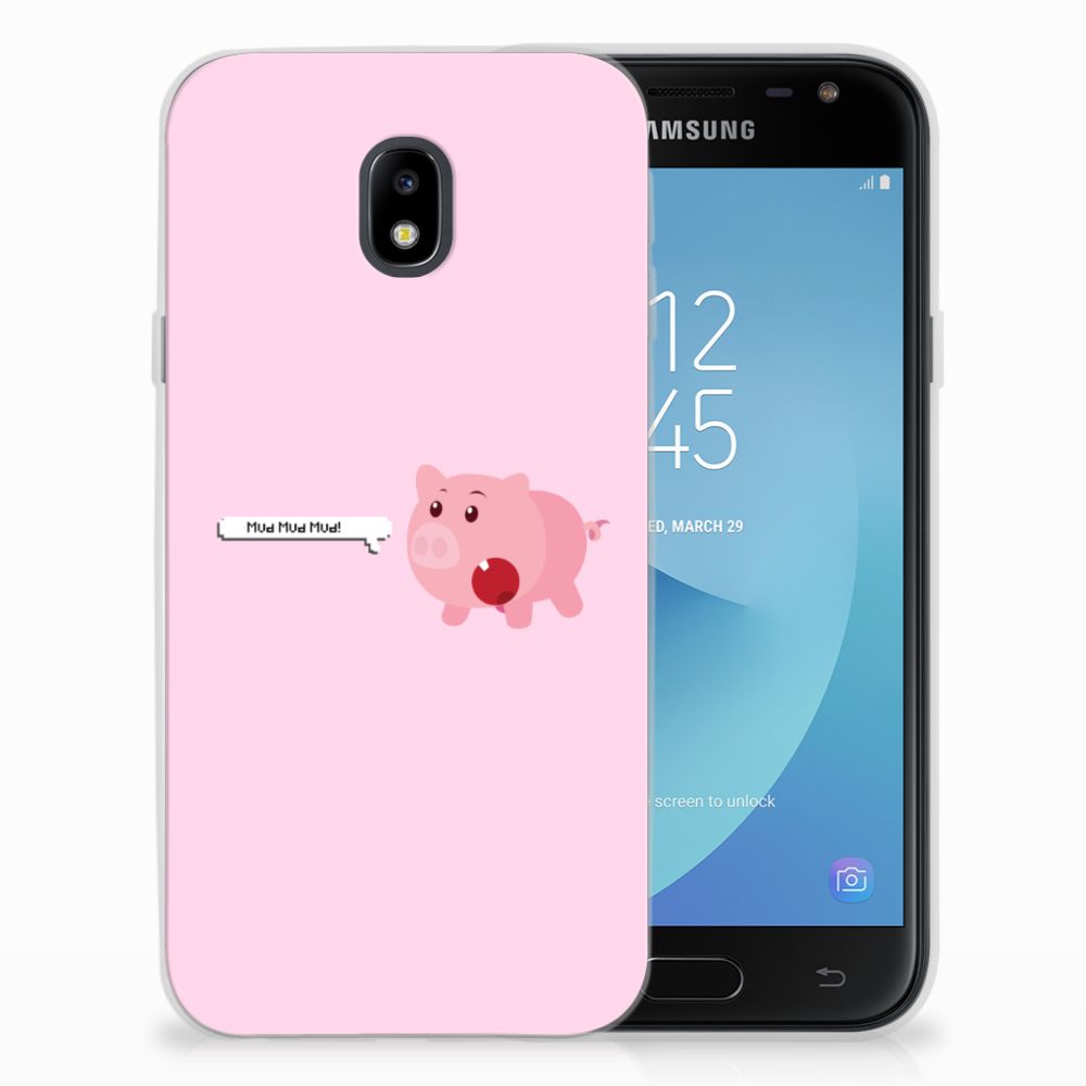 Samsung Galaxy J3 2017 Telefoonhoesje met Naam Pig Mud