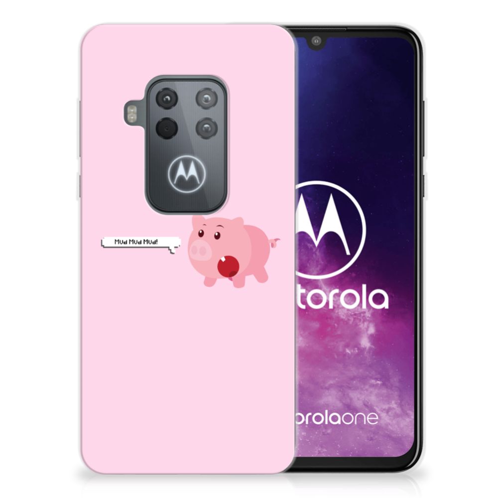 Motorola One Zoom Telefoonhoesje met Naam Pig Mud