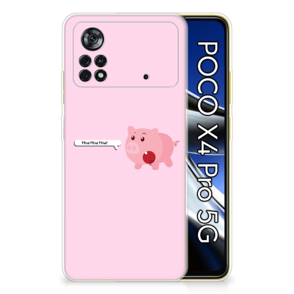 Xiaomi Poco X4 Pro 5G Telefoonhoesje met Naam Pig Mud