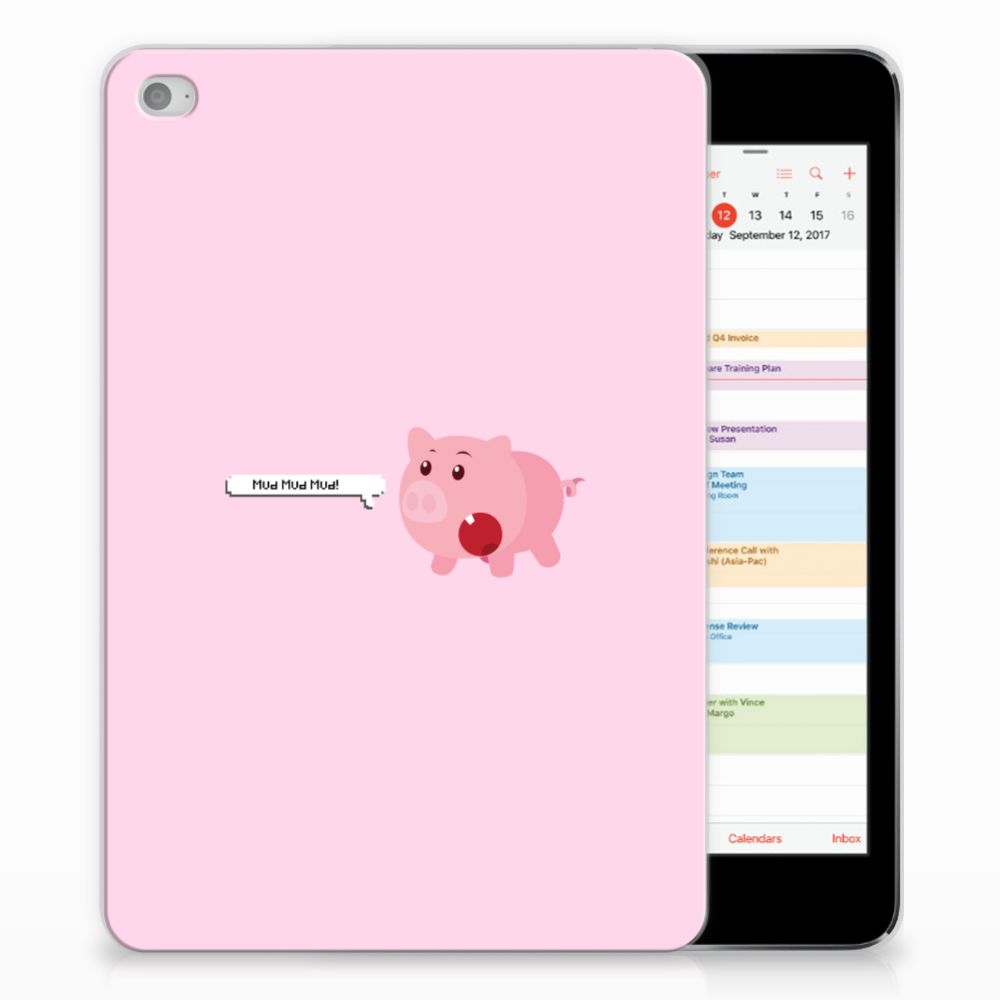 Apple iPad Mini 4 Uniek Tablethoesje Pig Mud
