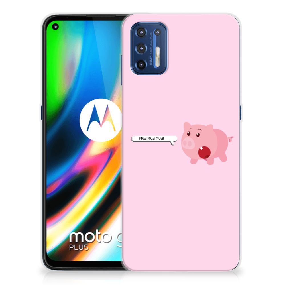 Motorola Moto G9 Plus Telefoonhoesje met Naam Pig Mud