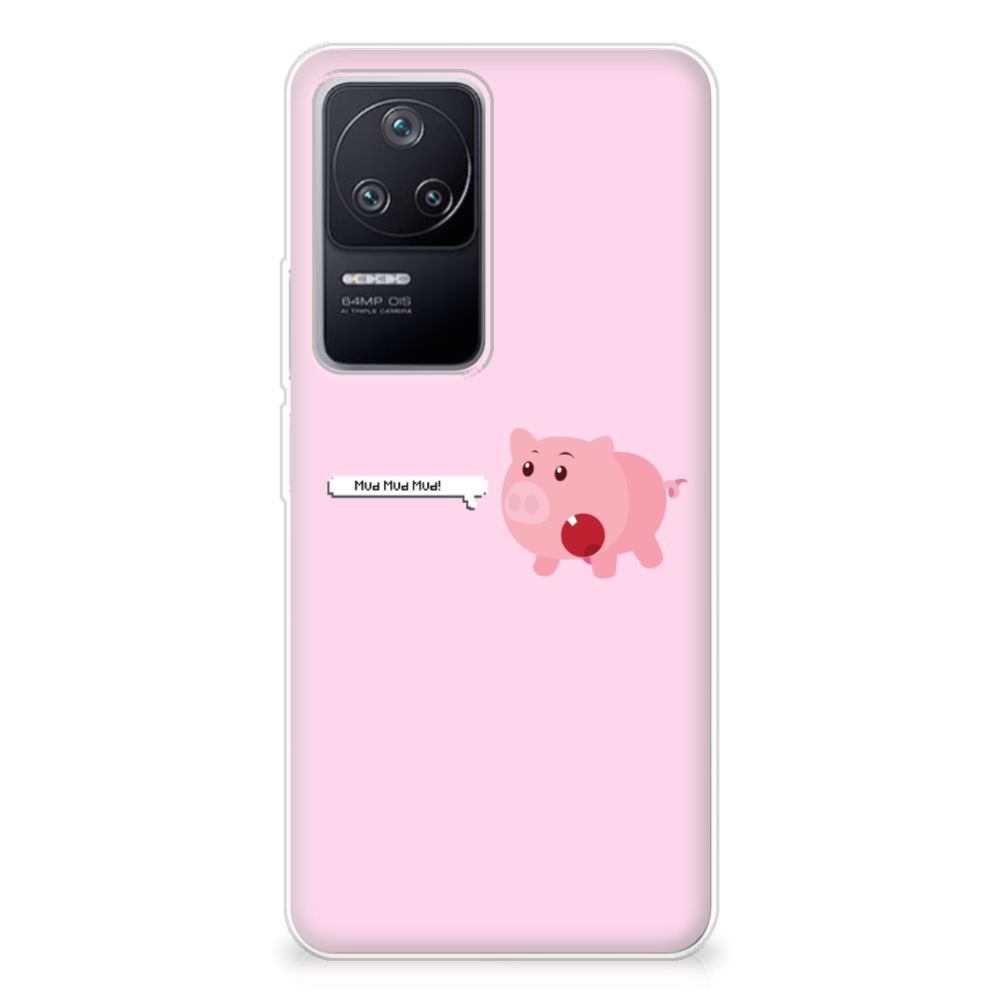 Xiaomi Poco F4 Telefoonhoesje met Naam Pig Mud