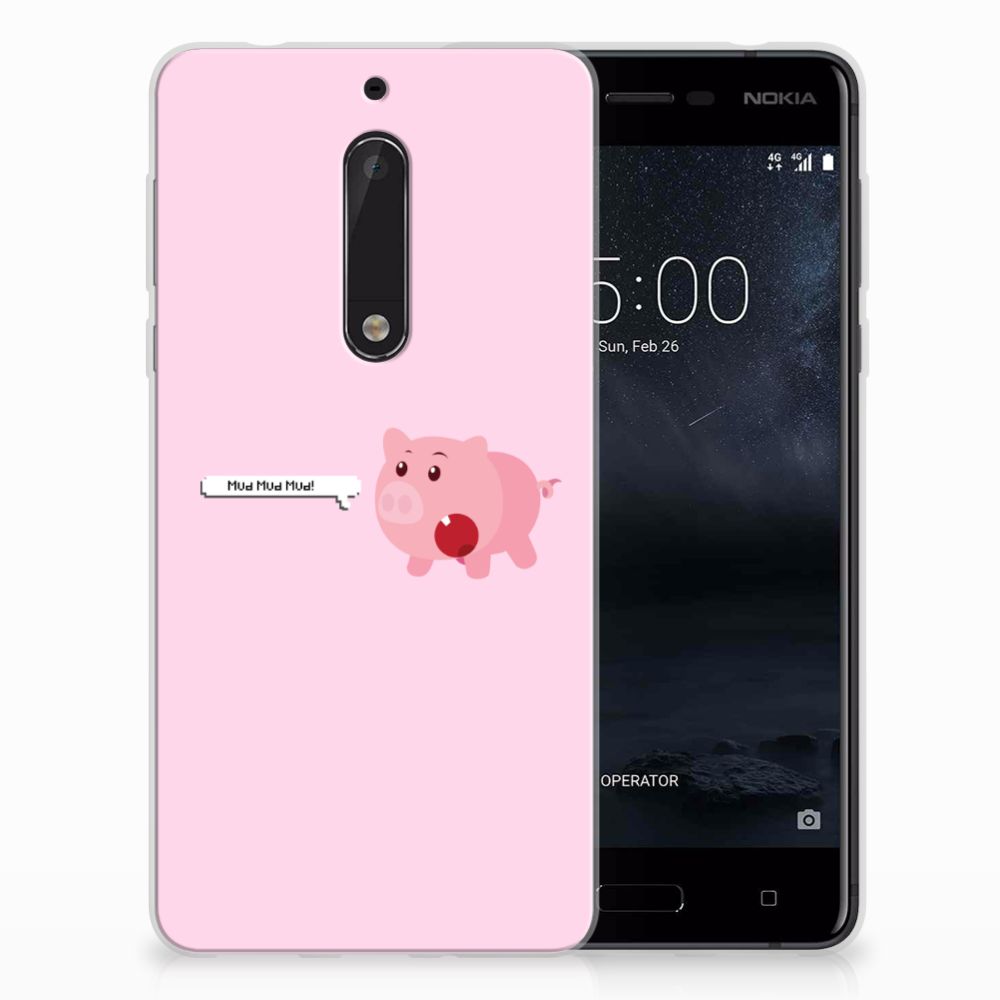 Nokia 5 Telefoonhoesje met Naam Pig Mud