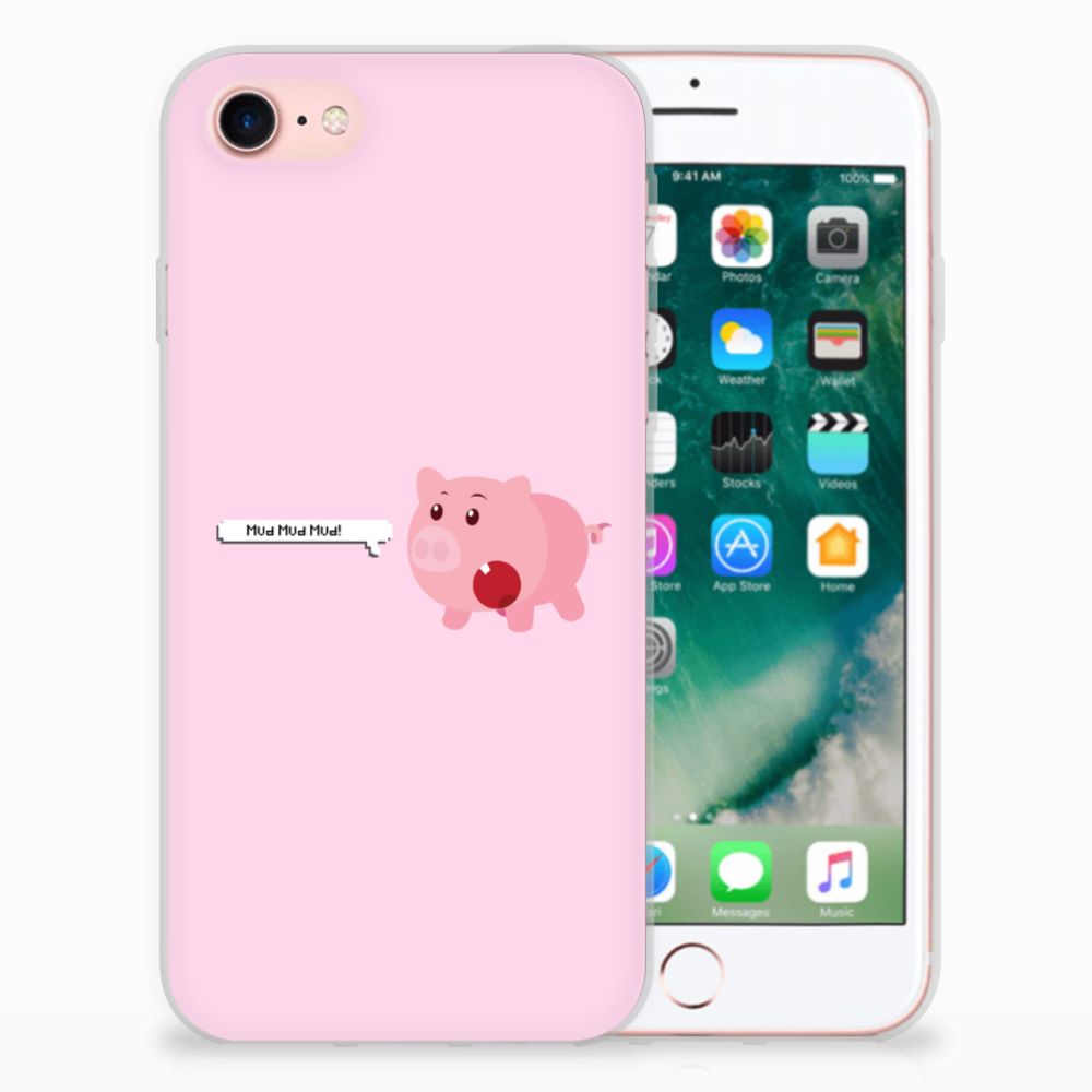 iPhone SE 2022 | SE 2020 | 8 | 7 Telefoonhoesje met Naam Pig Mud