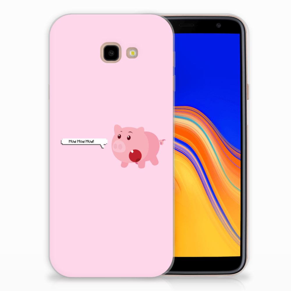 Samsung Galaxy J4 Plus (2018) Telefoonhoesje met Naam Pig Mud