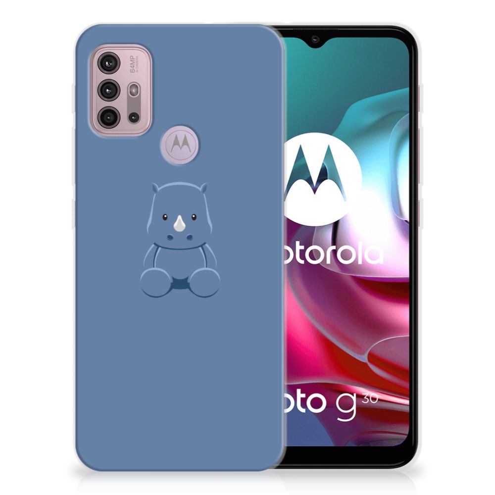 Motorola Moto G30 | G10 Telefoonhoesje met Naam Baby Rhino