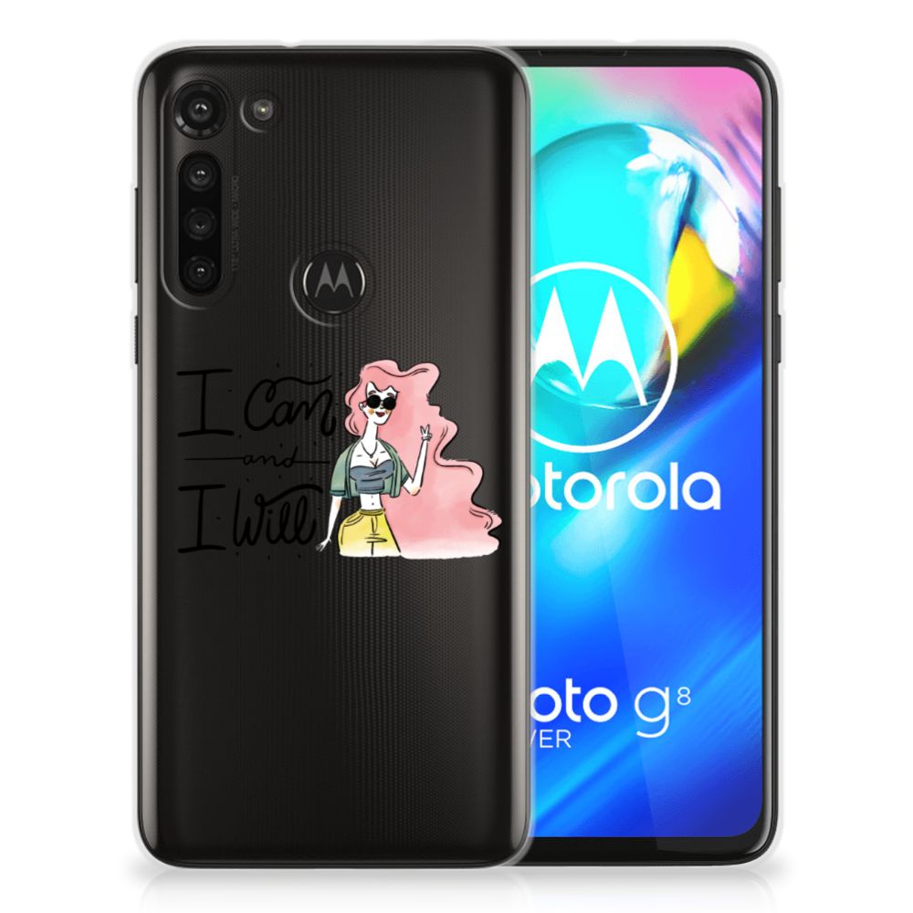 Motorola Moto G8 Power Telefoonhoesje met Naam i Can