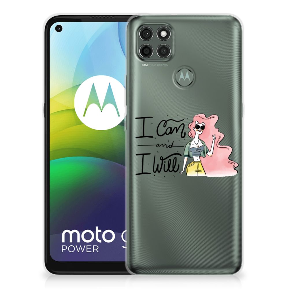 Motorola Moto G9 Power Telefoonhoesje met Naam i Can