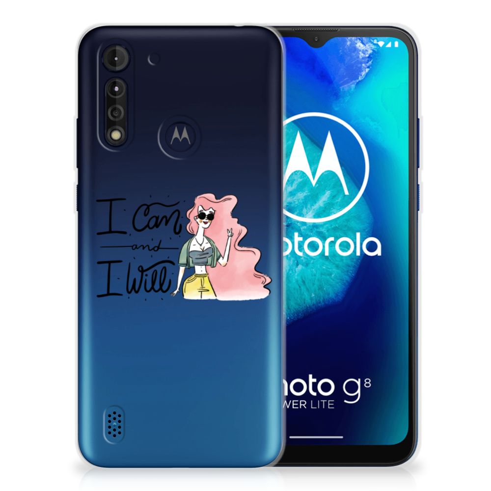 Motorola Moto G8 Power Lite Telefoonhoesje met Naam i Can
