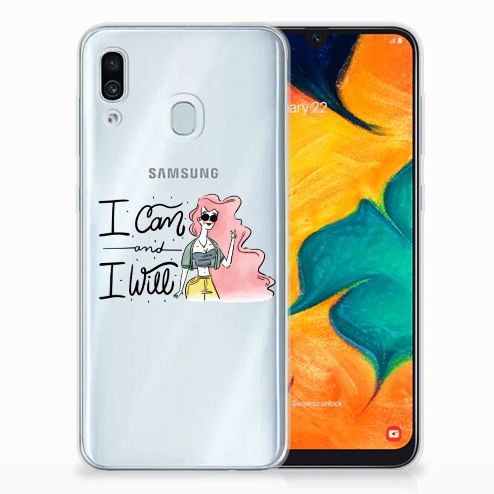 Samsung Galaxy A30 Telefoonhoesje met Naam i Can