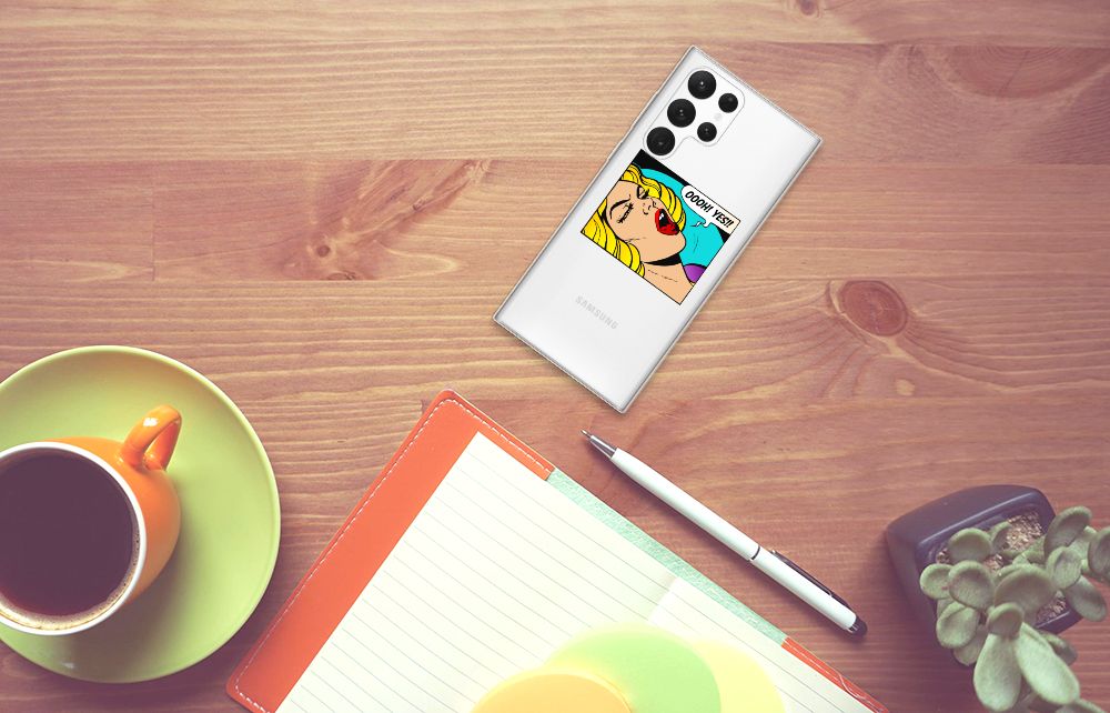 Samsung Galaxy S22 Ultra Silicone Back Cover Popart Oh Yes