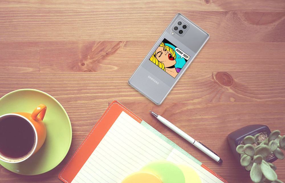 Samsung Galaxy A42 Silicone Back Cover Popart Oh Yes