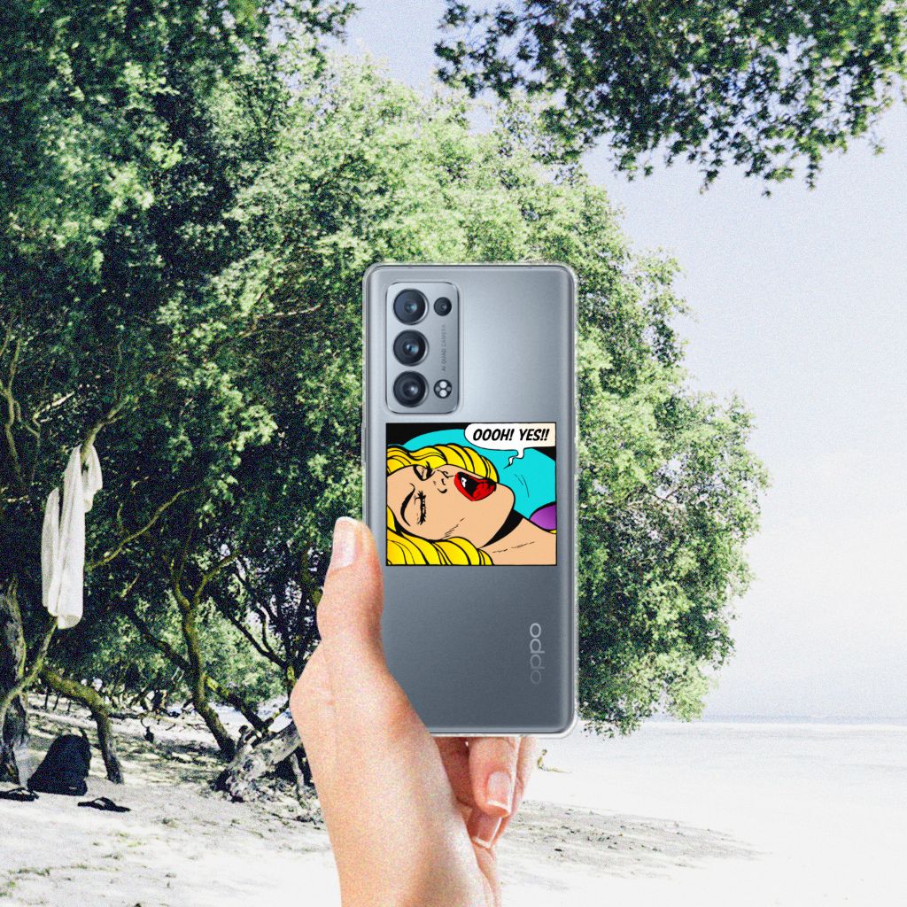 OPPO Reno 6 Pro Plus 5G Silicone Back Cover Popart Oh Yes