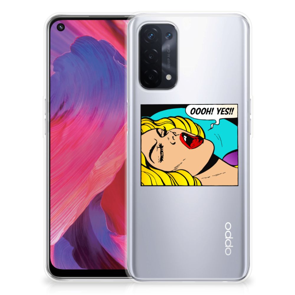 OPPO A93 5G Silicone Back Cover Popart Oh Yes