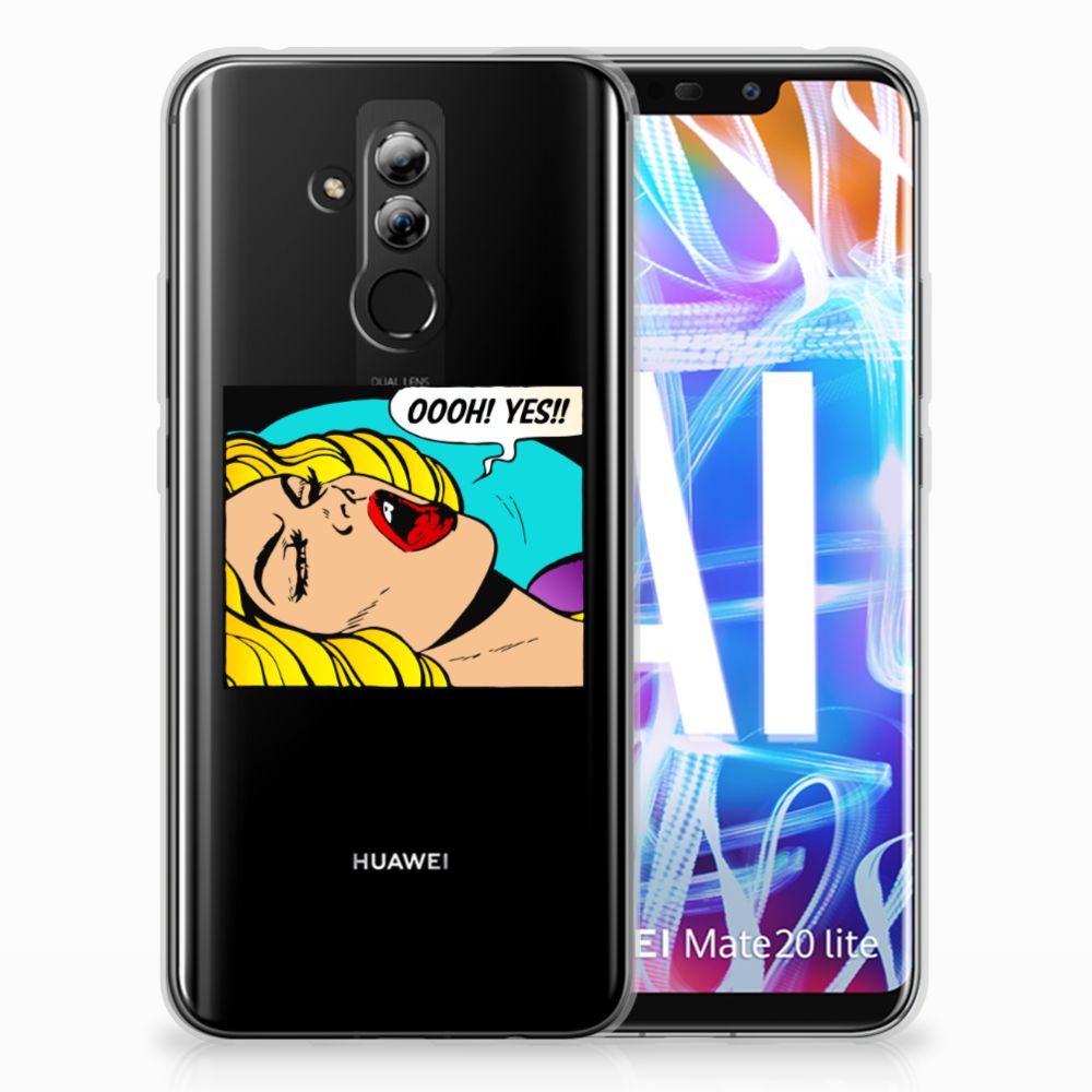 Huawei Mate 20 Lite Silicone Back Cover Popart Oh Yes