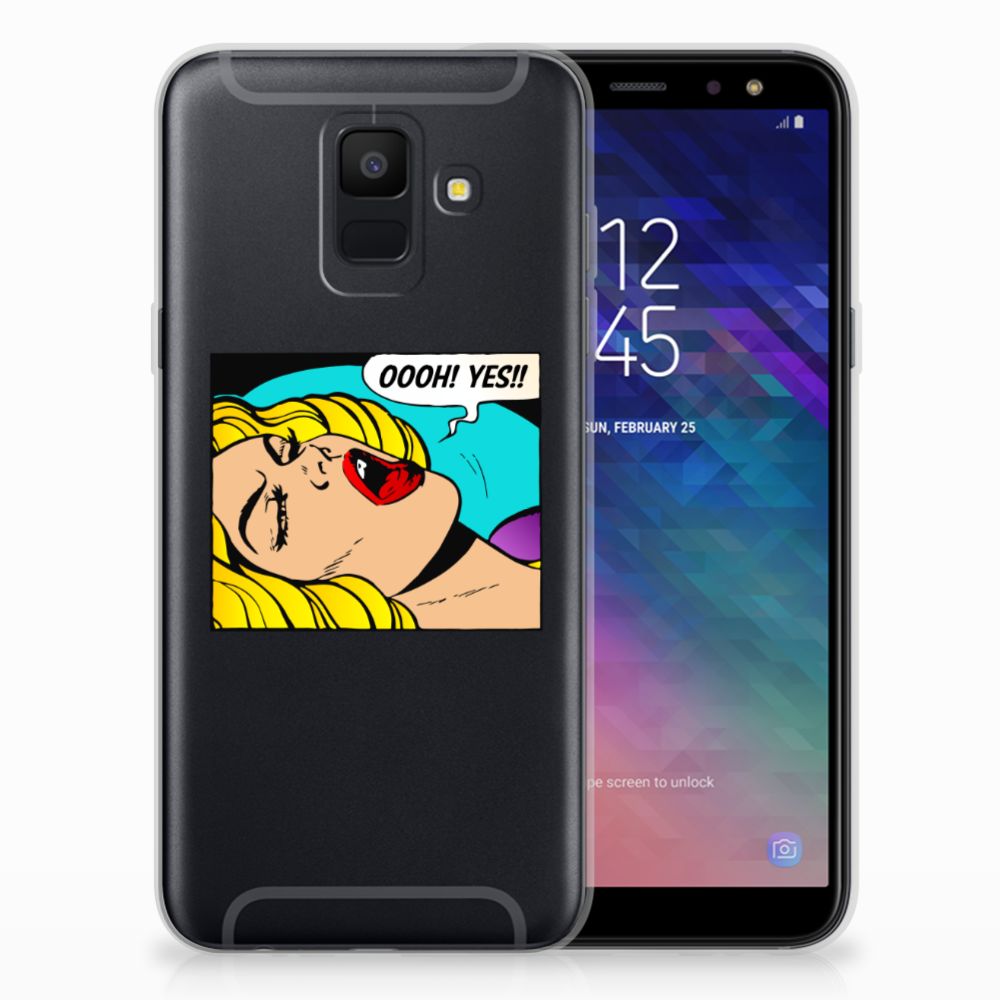 Samsung Galaxy A6 (2018) Silicone Back Cover Popart Oh Yes