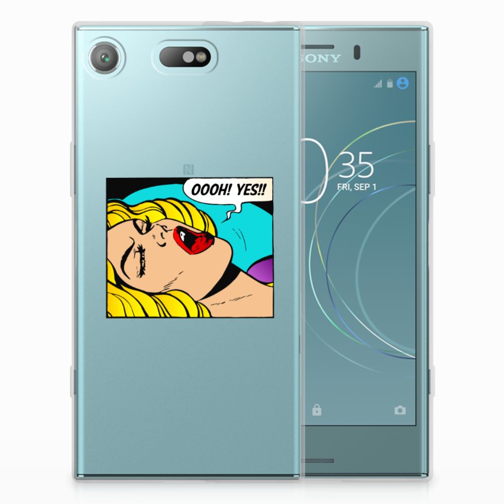 Sony Xperia XZ1 Compact Silicone Back Cover Popart Oh Yes
