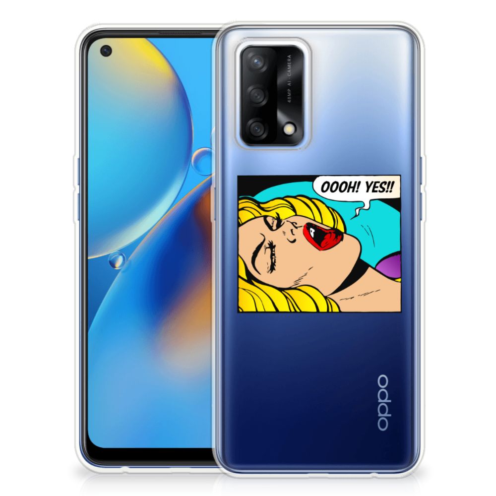 OPPO A74 4G Silicone Back Cover Popart Oh Yes