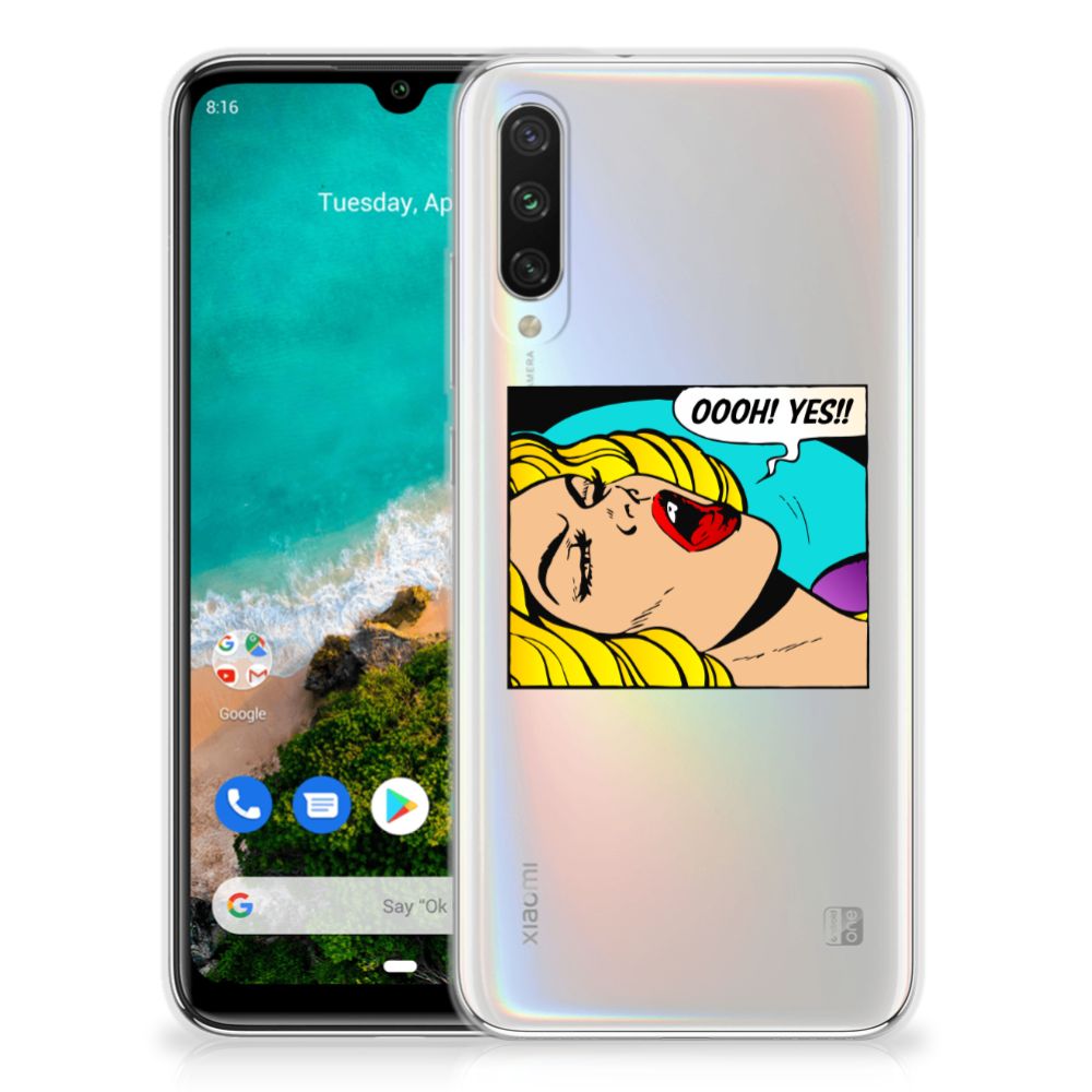 Xiaomi Mi A3 Silicone Back Cover Popart Oh Yes