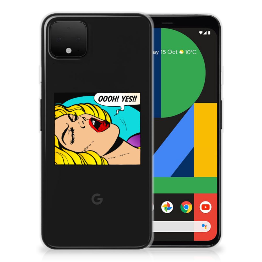 Google Pixel 4 XL Silicone Back Cover Popart Oh Yes