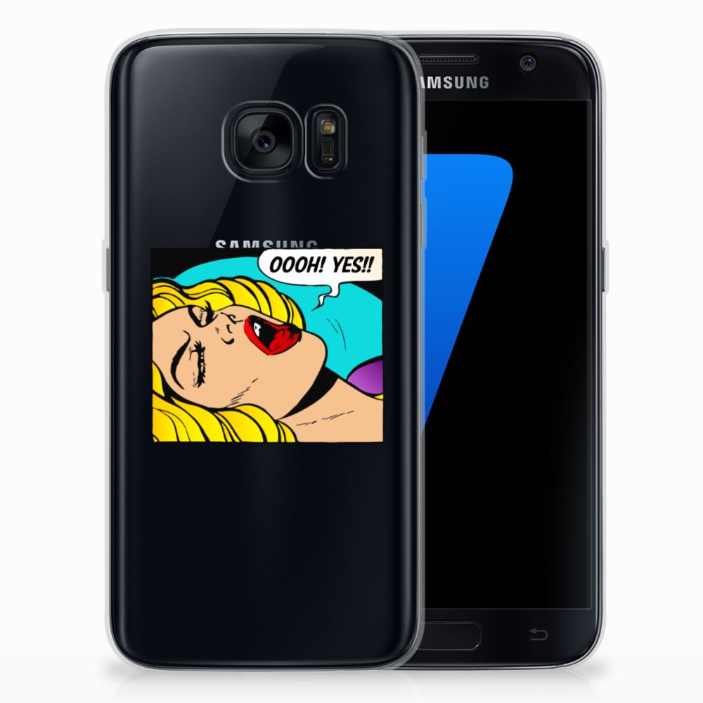 Samsung Galaxy S7 Silicone Back Cover Popart Oh Yes