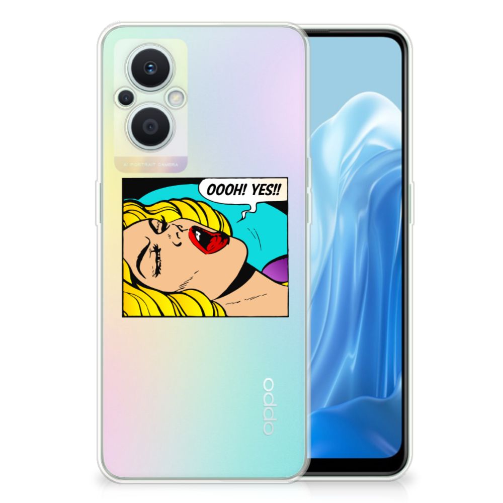 OPPO Reno8 Lite Silicone Back Cover Popart Oh Yes