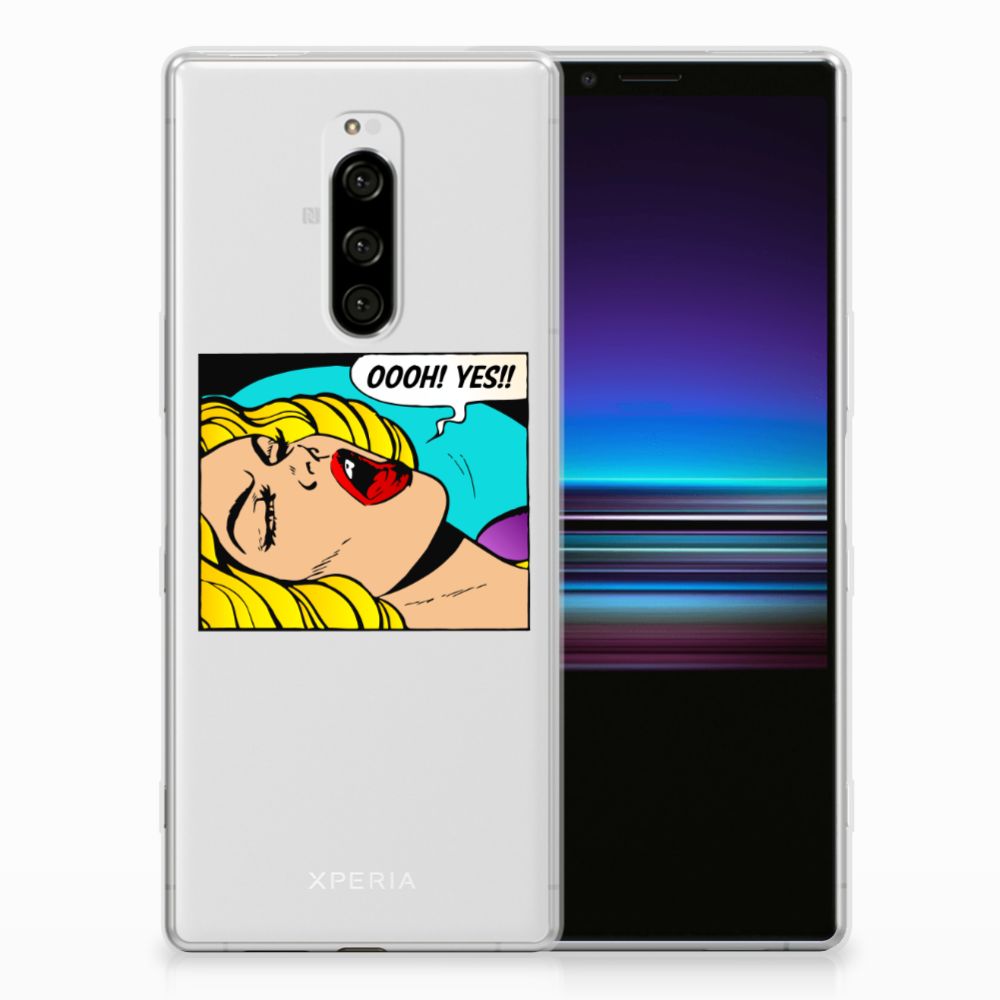 Sony Xperia 1 Silicone Back Cover Popart Oh Yes