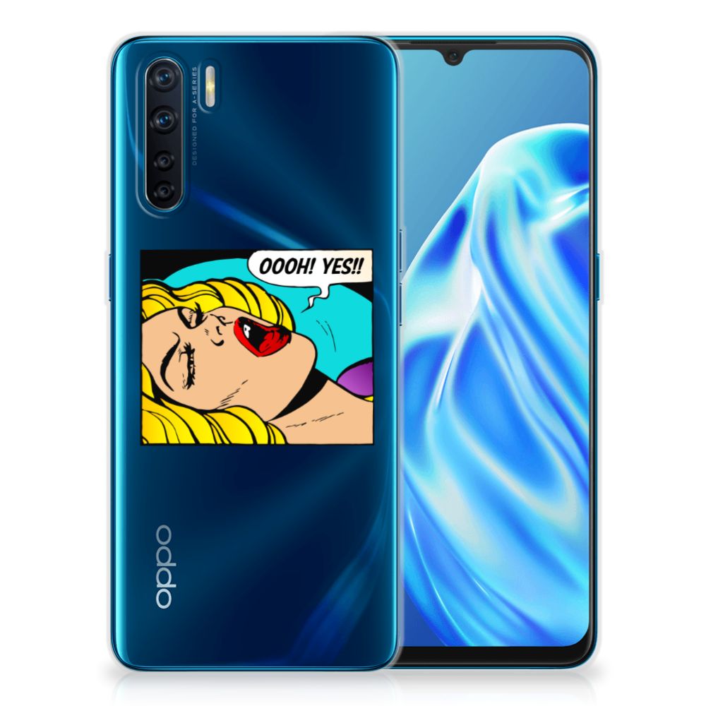 OPPO A91 Silicone Back Cover Popart Oh Yes