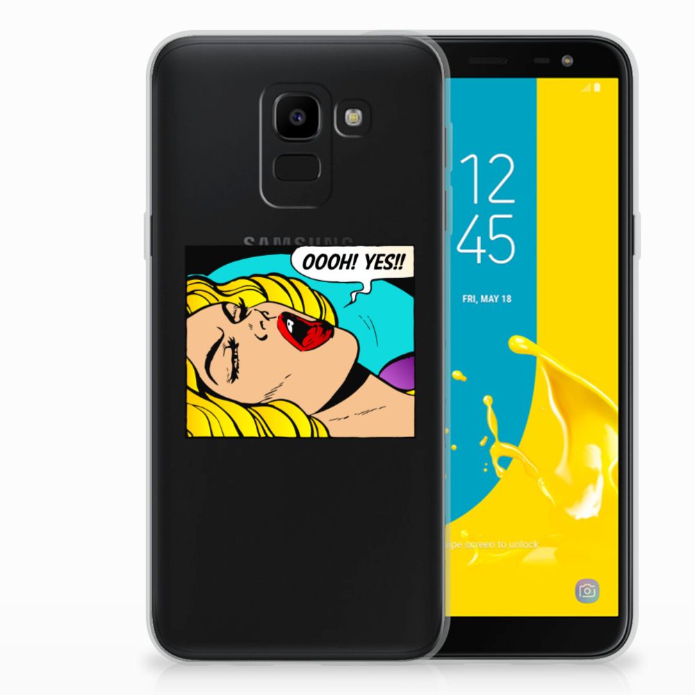 Samsung Galaxy J6 2018 Silicone Back Cover Popart Oh Yes