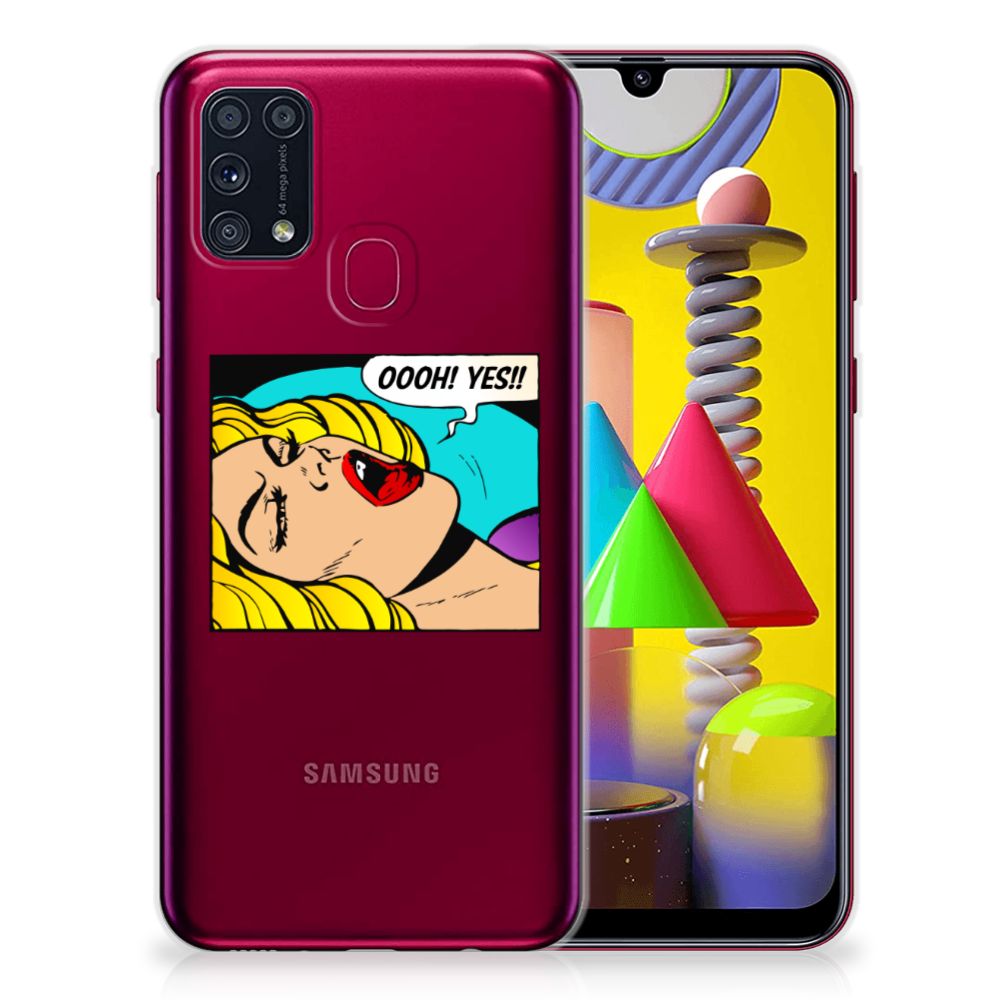 Samsung Galaxy M31 Silicone Back Cover Popart Oh Yes
