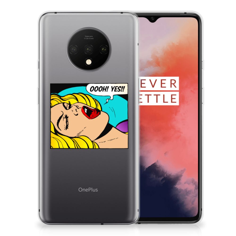 OnePlus 7T Silicone Back Cover Popart Oh Yes