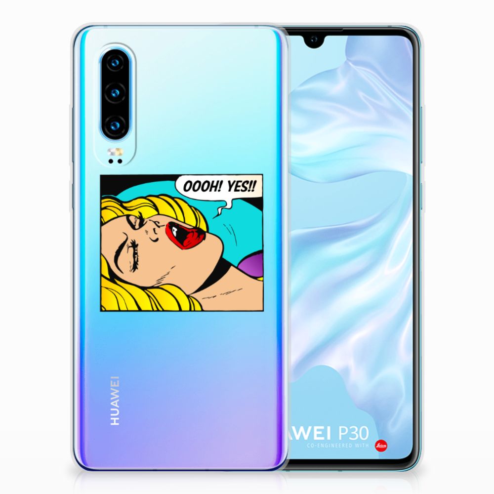 Huawei P30 Silicone Back Cover Popart Oh Yes