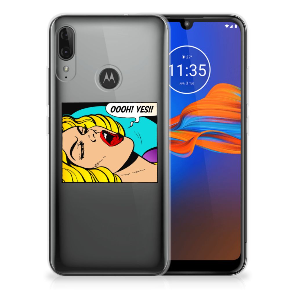 Motorola Moto E6 Plus Silicone Back Cover Popart Oh Yes