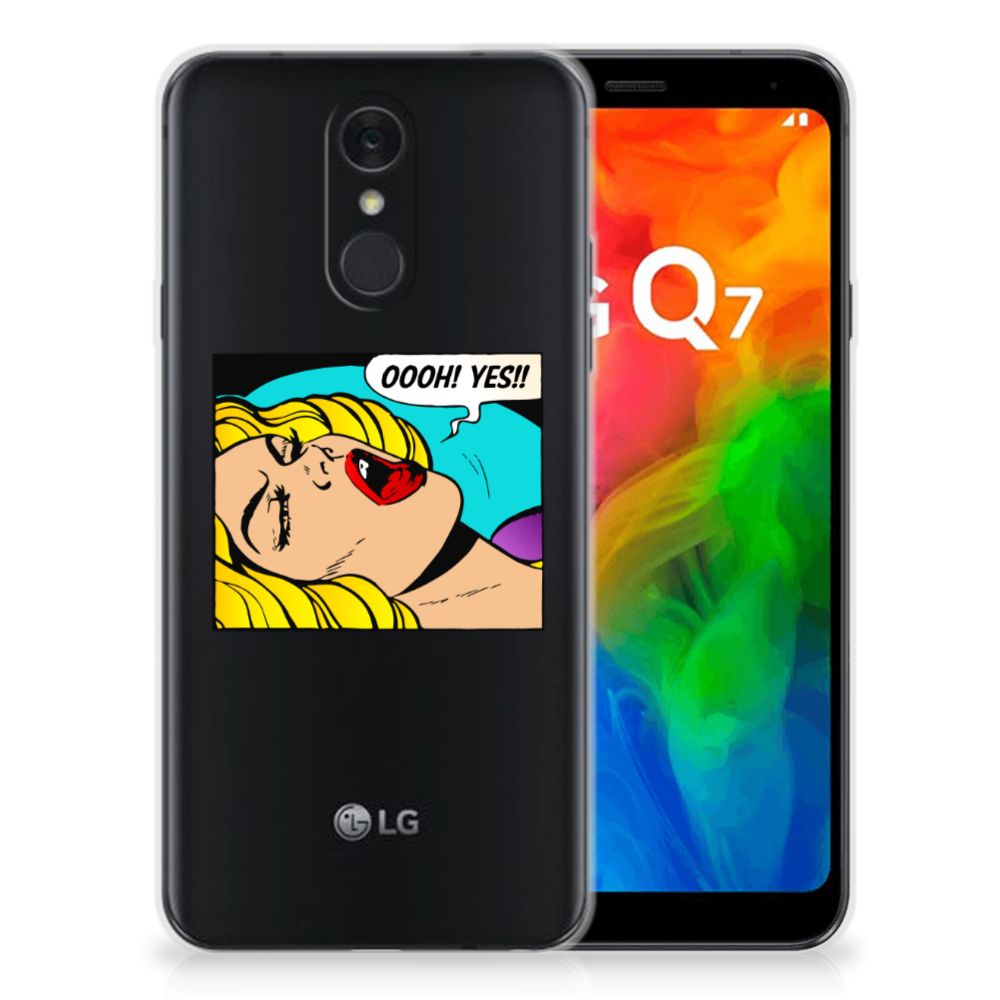 LG Q7 Silicone Back Cover Popart Oh Yes