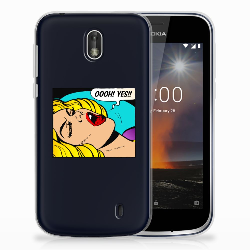 Nokia 1 Silicone Back Cover Popart Oh Yes