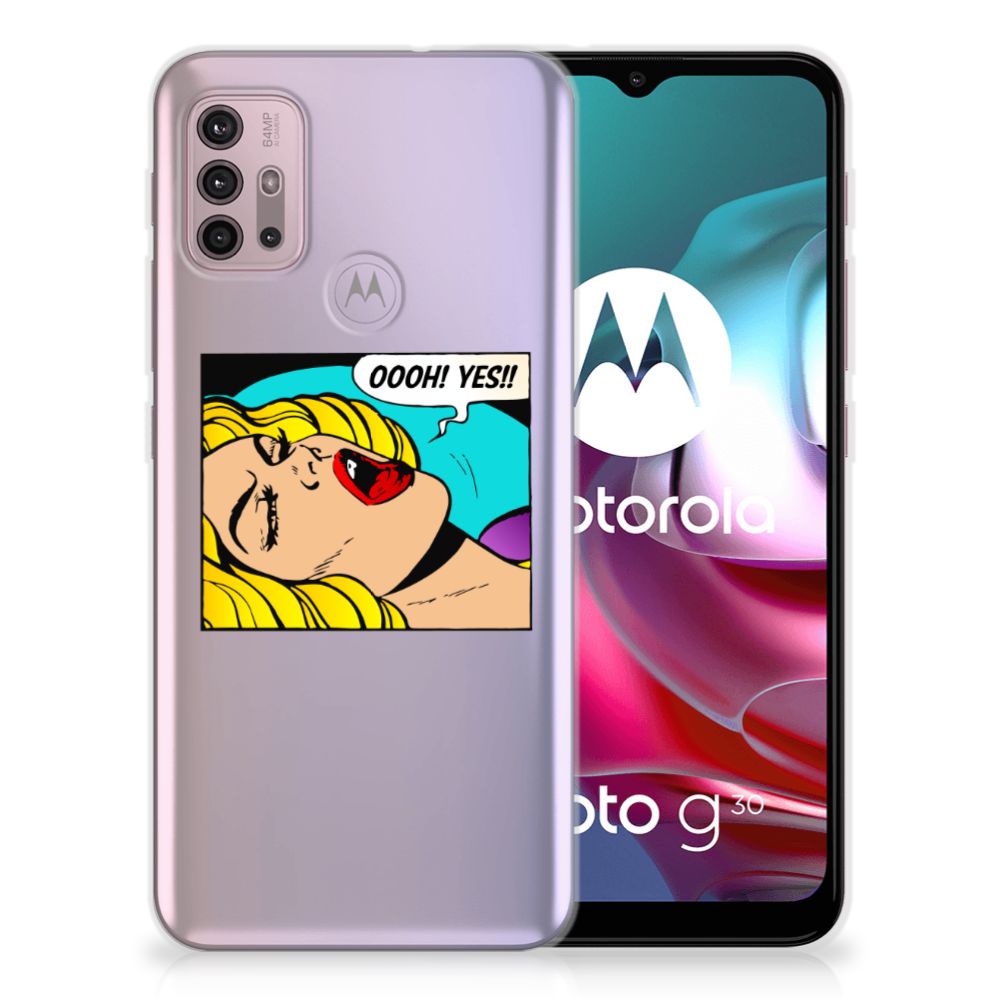 Motorola Moto G30 | G10 Silicone Back Cover Popart Oh Yes