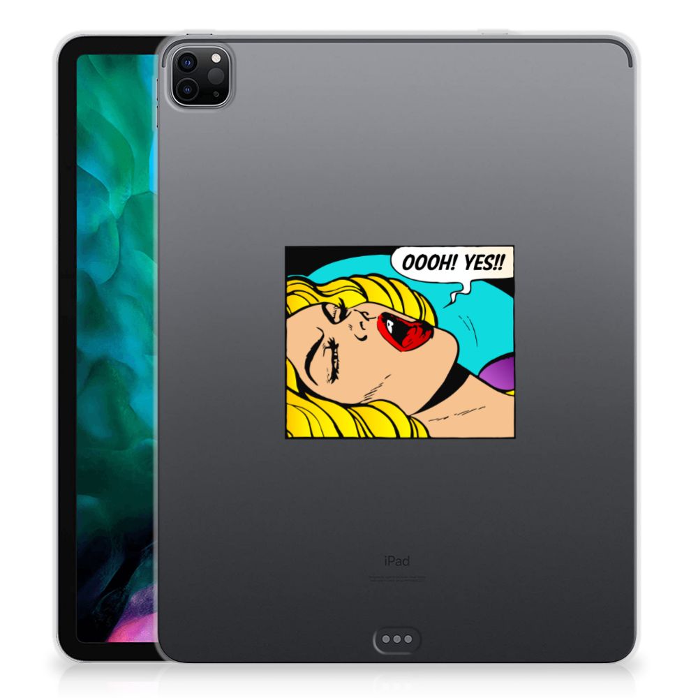 iPad Pro 12.9 (2020) | iPad Pro 12.9 (2021) Leuke Siliconen Hoes Popart Oh Yes