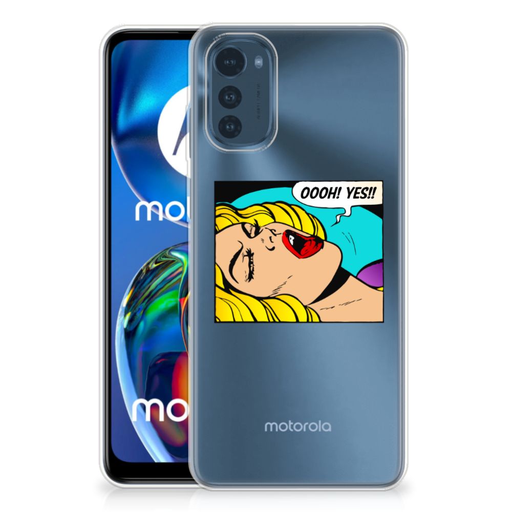Motorola Moto E32/E32s Silicone Back Cover Popart Oh Yes