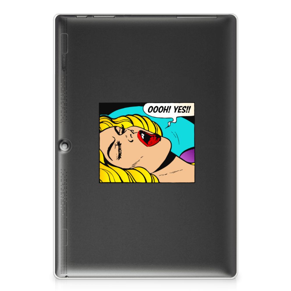 Lenovo Tab 10 | Tab 2 A10-30 Leuke Siliconen Hoes Popart Oh Yes