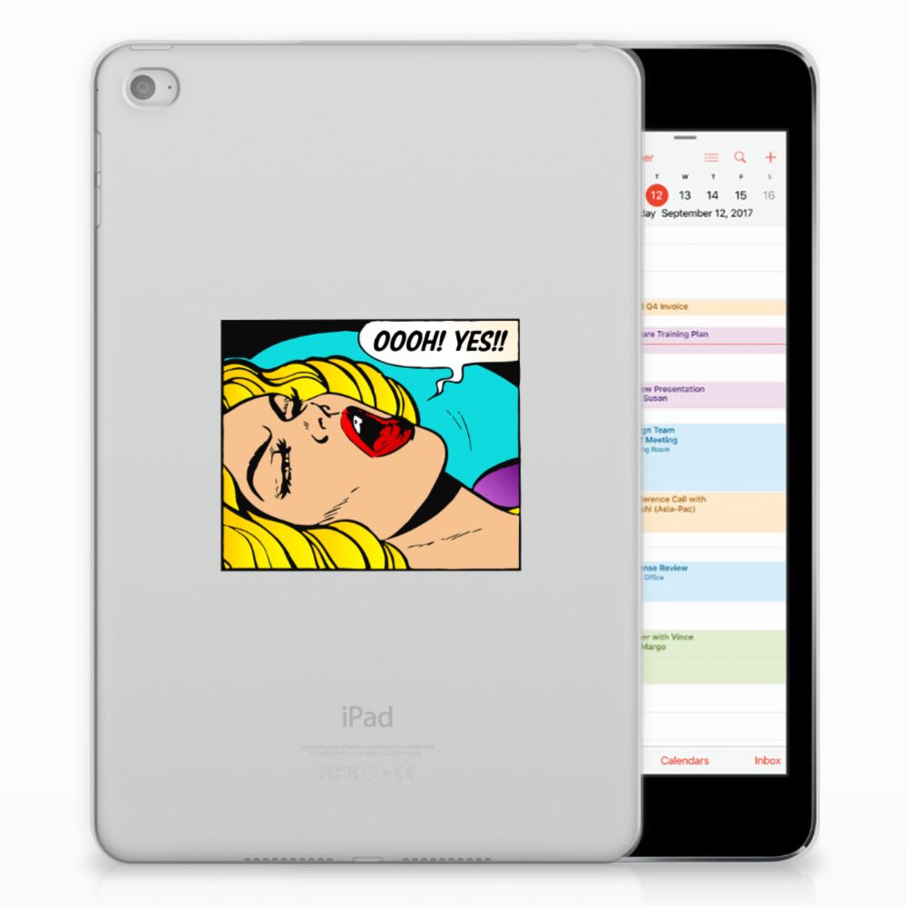 Apple iPad Mini 4 | Mini 5 (2019) Leuke Siliconen Hoes Popart Oh Yes